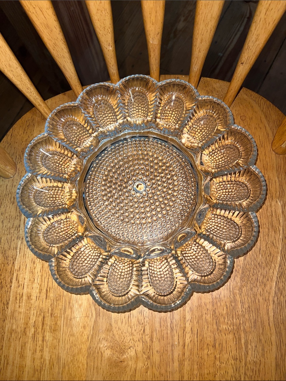 Vintage Indiana Glass Hobnail Deviled Egg Plate - Picture 2 of 3